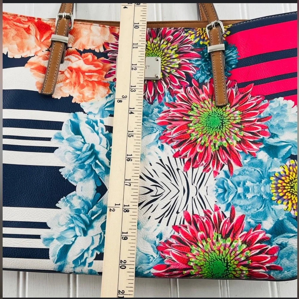 Nine West Floral Striped Tote Bag‎